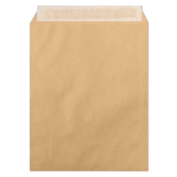 Paquet de 50 Pochettes Kraft Milleraies Brun 24-260&times;330 mm &ndash; Auto-Adh&eacute;sives &ndash; 90g/m2