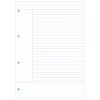 Bloc de cours CORNELL encoll&eacute; grand c&ocirc;t&eacute; A4 200 pages perfor&eacute;es 4 trous Cornell lign&eacute; 8 mm
