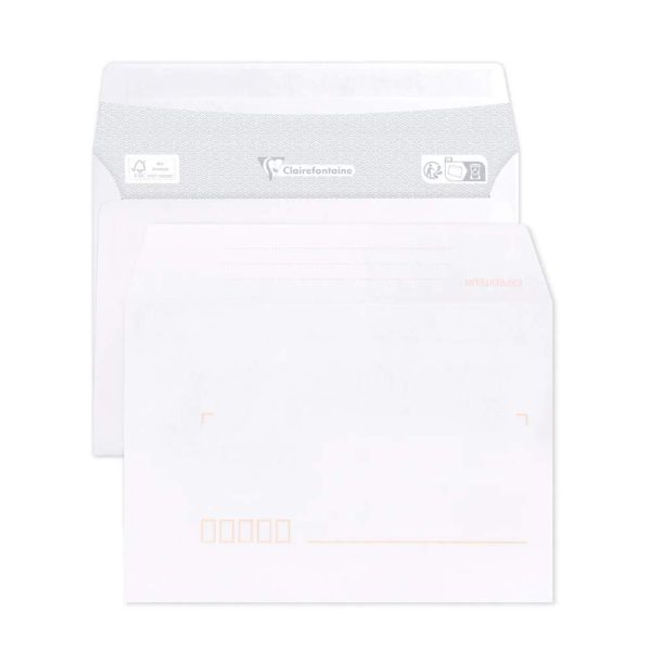 Paquet de 50 Enveloppes Blanches C6-114&times;162 mm &ndash; Pr&eacute;cas&eacute;es &ndash; Auto-Adh&eacute;sives &ndash; 80g/m2