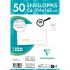 Paquet de 50 Enveloppes Blanches C6-114x162 mm - Pr&eacute;cas&eacute;es - Auto-Adh&eacute;sives - 80g/m2