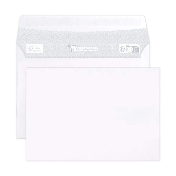 Paquet de 50 Enveloppes Blanches C6-114x162mm &ndash; Auto-Adh&eacute;sives &ndash; 80g/m2