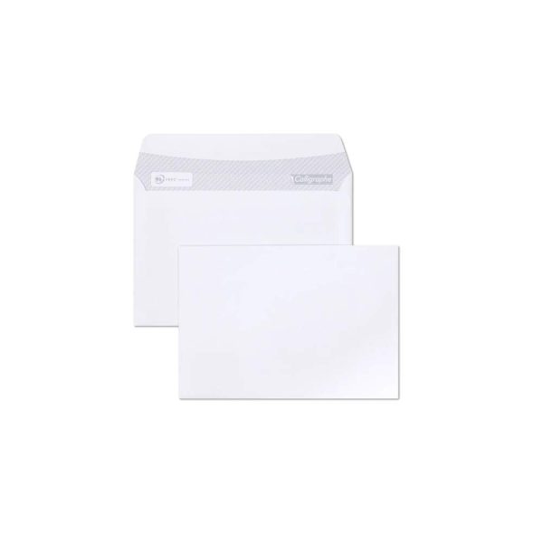 Paquet de 25 Enveloppes Blanches C6-114x162mm &ndash; Auto-Adh&eacute;sives &ndash; 80g/m2 &ndash; Blanc