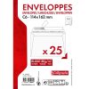 Paquet de 25 Enveloppes Blanches C6-114x162mm - Auto-Adh&eacute;sives - 80g/m2 - Blanc