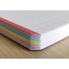 Cahier &agrave; spirale Mimesys NEON A4+ 240 pages d&eacute;tachables perfor&eacute;es 4 trous petits carreaux et cadre en-t&ecirc;te 5 couleurs de bandes couverture polypropyl&egrave;ne