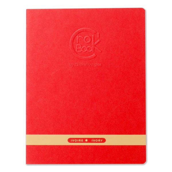 Crok&rsquo;Book carnet piqu&eacute; 24F 17x22cm 90g papier ivoire F