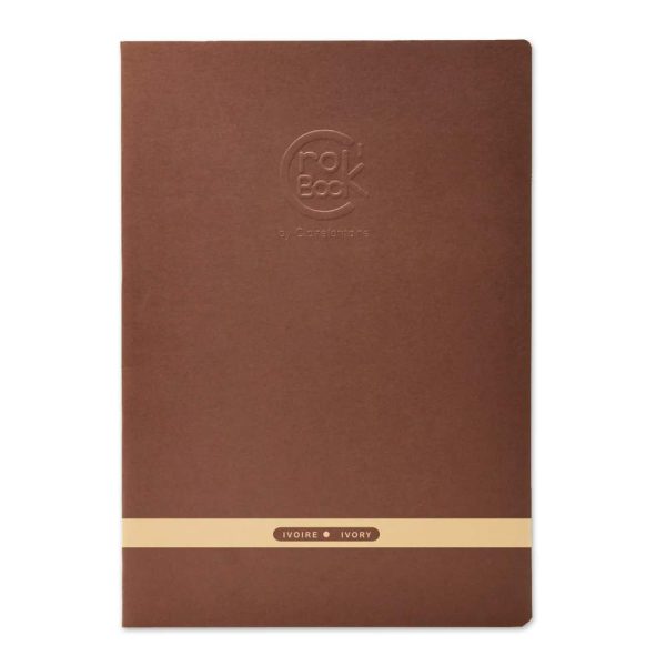 Crok&rsquo;Book carnet piqu&eacute; 24F A4 90g papier ivoire F