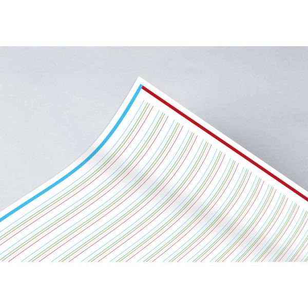 Bloc d&rsquo;&eacute;criture sp&eacute;cial Dys encoll&eacute; en-t&ecirc;te A4 100 pages d&eacute;tachables cadre et lignes 4 couleurs Interligne 3 mm