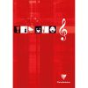 Bloc Musique encoll&eacute; en-t&ecirc;te A4 100 pages Couleur al&eacute;atoire