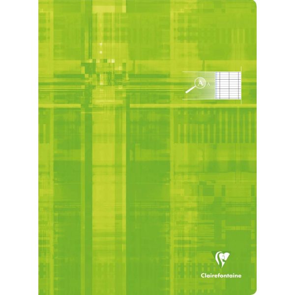 Cahier piqu&eacute; sp&eacute;cial d&eacute;ficients visuels 24&times;32 cm 96 pages grands carreaux 2,5mm agrandis 10&times;10