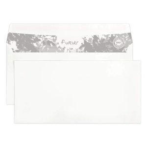 Boite de 500 Enveloppes Forever Blanches 100% Recycl&eacute; DL-110x220mm - Auto-Adh&eacute;sives - 80g/m2