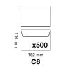 Boite de 500 Enveloppes Forever Blanches 100% recycl&eacute; C6-114x162mm - Auto-Adh&eacute;sives - 80g/m2