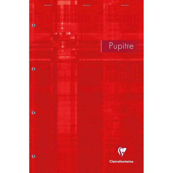 Bloc Pupitre agraf&eacute; en-t&ecirc;te A4+ 160 pages d&eacute;tachables et perfor&eacute;es 4 trous d&eacute;tachables lign&eacute; + marge