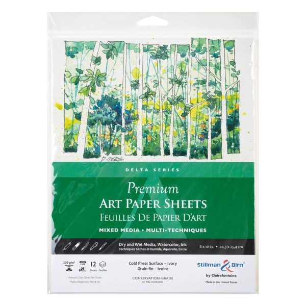 Sachet 12 feuil Delta 270g -20,3&times;25,4cm