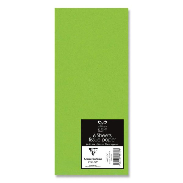Soie, sachet 6 fles 50&times;70 cm vert