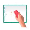 Cahier Magique couverture ardoise double-face effa&ccedil;able piqu&eacute; 17x22cm 48 pages quadrill&eacute; 10 x 10 + Marge