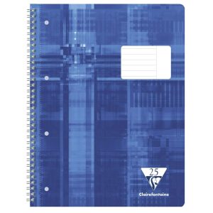 Cahier reliure int&eacute;grale A4+ 160 pages d&eacute;tachables perfor&eacute;es 4 trous lign&eacute; + marge pleine &agrave; droite