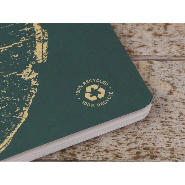 Carnet reliure int&eacute;grale FOREVER PREMIUM 100% recycl&eacute; A6 120 pages d&eacute;tachables micro-perfor&eacute;es lign&eacute; papier blanc 90 g