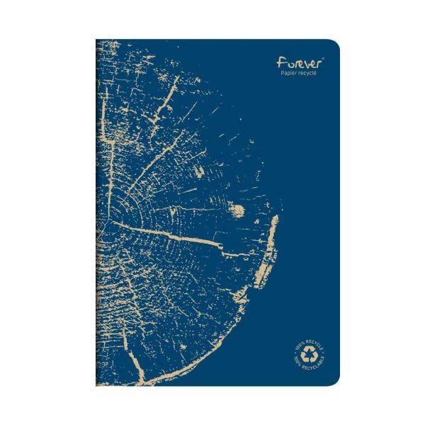Cahier piqu&eacute; FOREVER PREMIUM 100% recycl&eacute; A4 96 pages lign&eacute; papier recycl&eacute; blanc 90 g