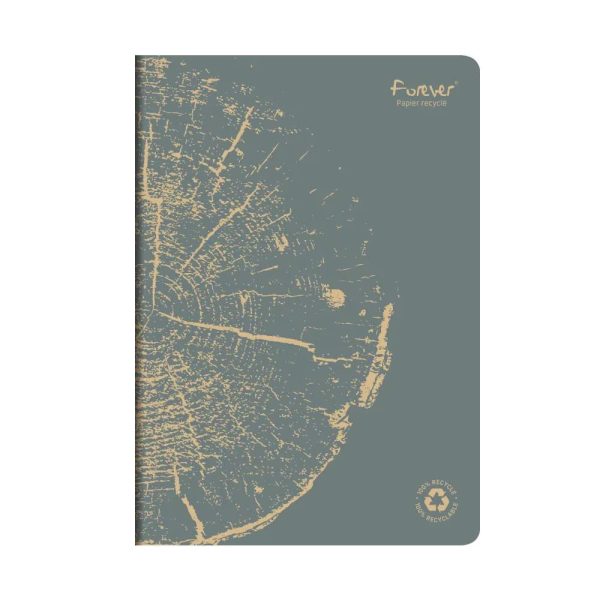 Cahier piqu&eacute; FOREVER PREMIUM 100% recycl&eacute; A4 96 pages lign&eacute; papier recycl&eacute; blanc 90 g