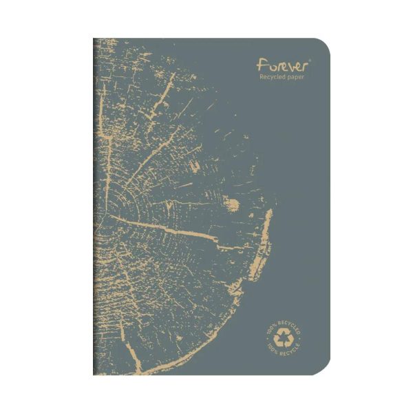 Carnet piqu&eacute; FOREVER PREMIUM 100% recycl&eacute; A5 96 pages lign&eacute; papier recycl&eacute; blanc 90 g