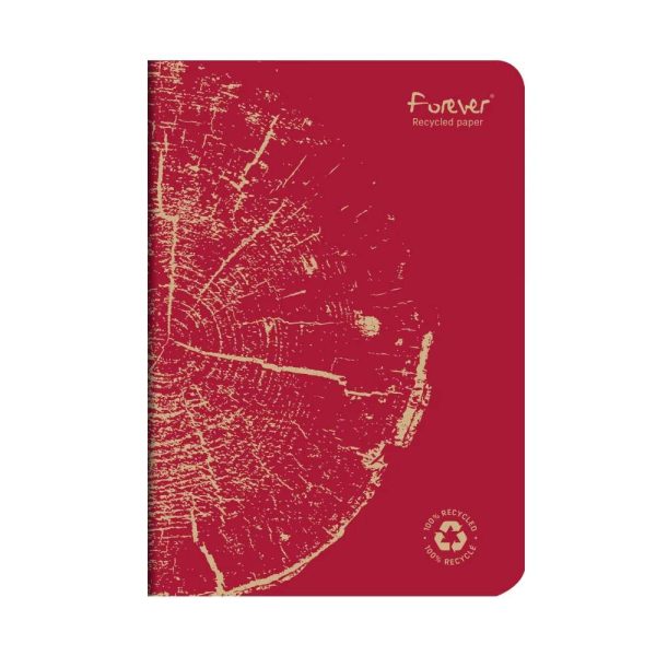Carnet piqu&eacute; FOREVER PREMIUM 100% recycl&eacute; A5 96 pages lign&eacute; papier recycl&eacute; blanc 90 g