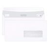 Boite de 500 Enveloppes Blanches DL-110x220mm -Auto-Adh&eacute;sives - 80g/m2 - Fen&ecirc;tre Papier Cristal 35x100 (position 20/20)