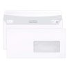 Boite de 500 Enveloppes Blanches DL-110x220mm - Auto-Adh&eacute;sives - 80g/m2 - Fen&ecirc;tre Papier Cristal 45x100 (position 20/20)