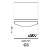Boite de 500 Enveloppes Blanches C5-162x229mm - Gomm&eacute;e M&eacute;canisable - 80g/m2 - pour machine de mise sous pli automatique