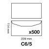 Boite de 500 Enveloppes Blanches DL2-114x229mm - Gomm&eacute;e M&eacute;canisable - 80g/m2 - pour machine de mise sous pli automatiquE