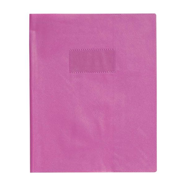 Prot&egrave;ge-cahiers grain cuir PVC 22/100&egrave;me 17&times;22 cm
