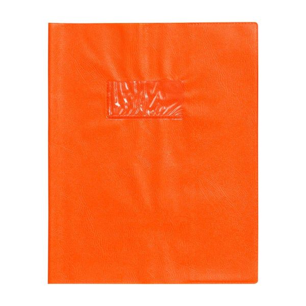 Prot&egrave;ge-cahiers grain cuir PVC 22/100&egrave;me 17&times;22 cm