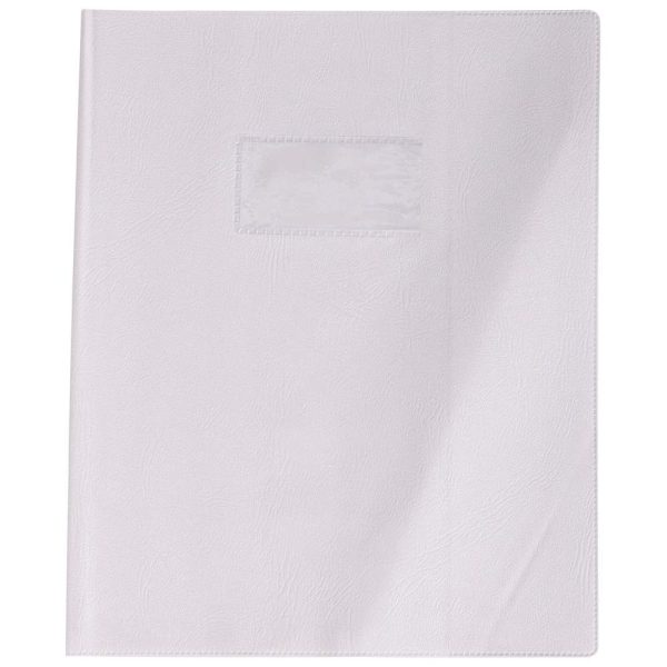 Prot&egrave;ge-cahiers grain cuir PVC 22/100&egrave;me 17&times;22 cm