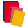 Prot&egrave;ge-cahiers grain losange PVC 18/100&egrave;me avec porte-&eacute;tiquette A4