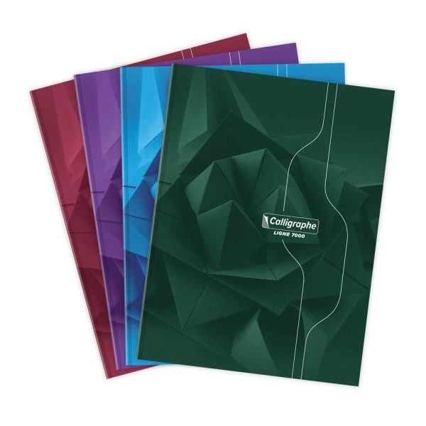Cahier brochure rembord&eacute;e rigide 7000 24&times;32 cm 288 pages grands carreaux 70 g