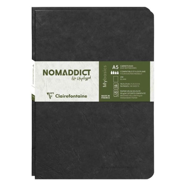 Set de 2 carnets piqu&eacute;s Age Bag A5 96 pages uni