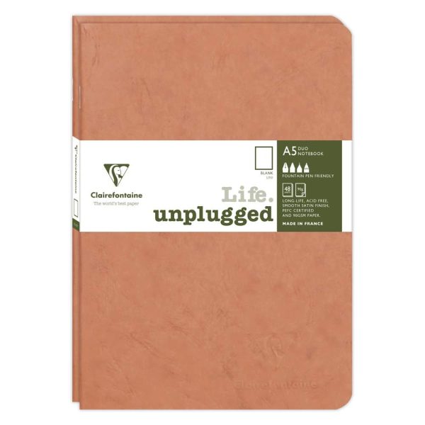 Set de 2 carnets piqu&eacute;s Age Bag A5 96 pages uni