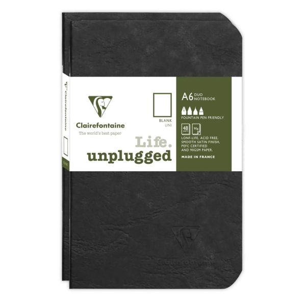 Set de 2 carnets piqu&eacute;s Age Bag 9&times;14 96 pages uni