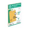Paquet de 15 Pochettes Kraft Milleraies Brun C5-162x229 mm - Auto-Adh&eacute;sives - 90g/m2
