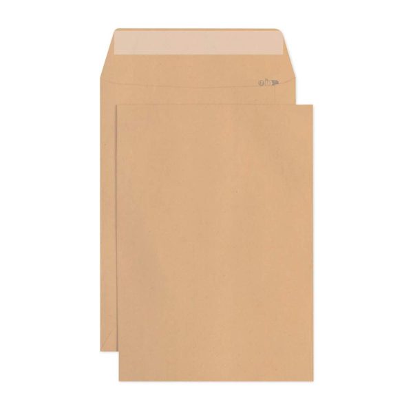 Paquet de 25 Pochettes Kraft Recycl&eacute; Brun C5-162&times;229 mm &ndash; Auto-Adh&eacute;sives &ndash; 90g/m2 &ndash; Brun