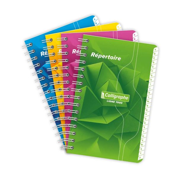 R&eacute;pertoire reliure int&eacute;grale 7000 9&times;14 cm 100 pages petits carreaux 70 g