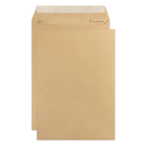 Paquet de 15 Pochettes Kraft Milleraies Brun C4-229&times;324 mm &ndash; Auto-Adh&eacute;sives &ndash; 90g/m2