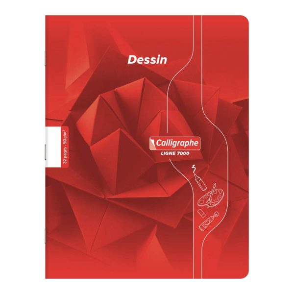 Cahier Dessin scolaire piqu&eacute; 7000 17&times;22 cm 32 pages uni 90g