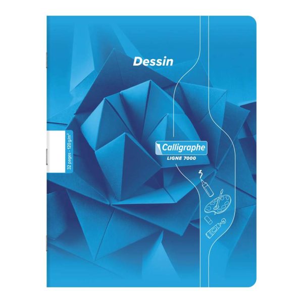 Cahier Dessin scolaire piqu&eacute; 7000 17&times;22 cm 32 pages uni 90g