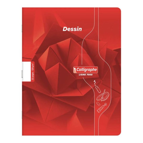 Cahier Dessin scolaire piqu&eacute; 7000 17&times;22 cm 32 pages uni 90g