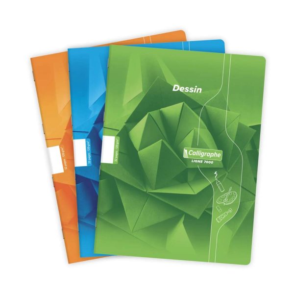 Cahier Dessin scolaire piqu&eacute; 7000 24&times;32 cm 32 pages uni 120g