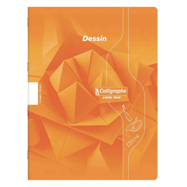 Cahier Dessin scolaire piqu&eacute; 7000 24&times;32 cm 32 pages uni 120g