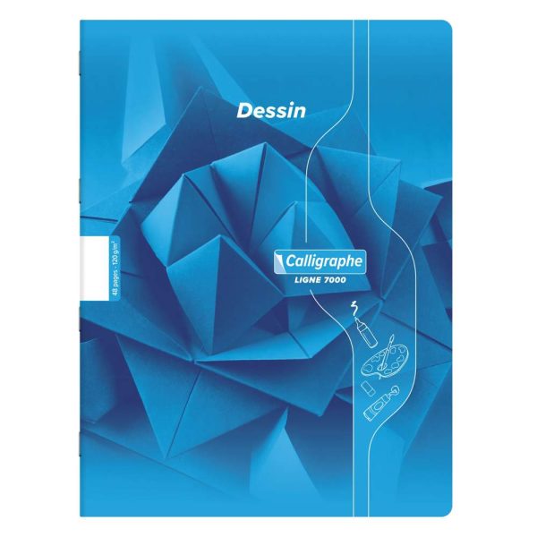 Cahier Dessin scolaire piqu&eacute; 7000 24&times;32 cm 48 pages uni 120g