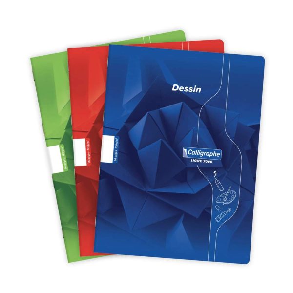 Cahier Dessin scolaire piqu&eacute; 7000 24&times;32 cm 96 pages uni 120g