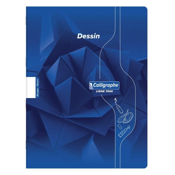 Cahier Dessin scolaire piqu&eacute; 7000 24&times;32 cm 96 pages uni 120g