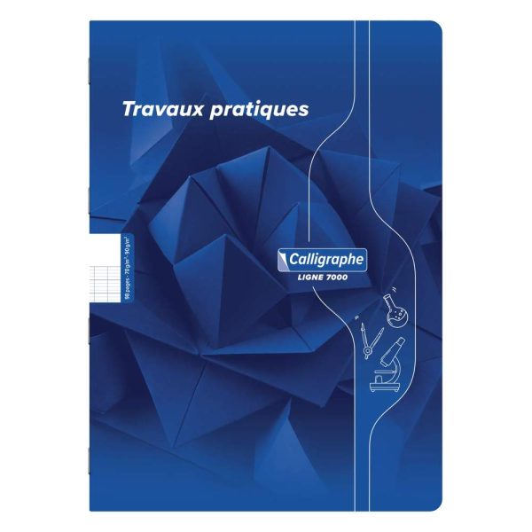 Cahier Travaux Pratiques piqu&eacute; 7000 A4 96 pages grands carreaux 70 g + uni 90 g